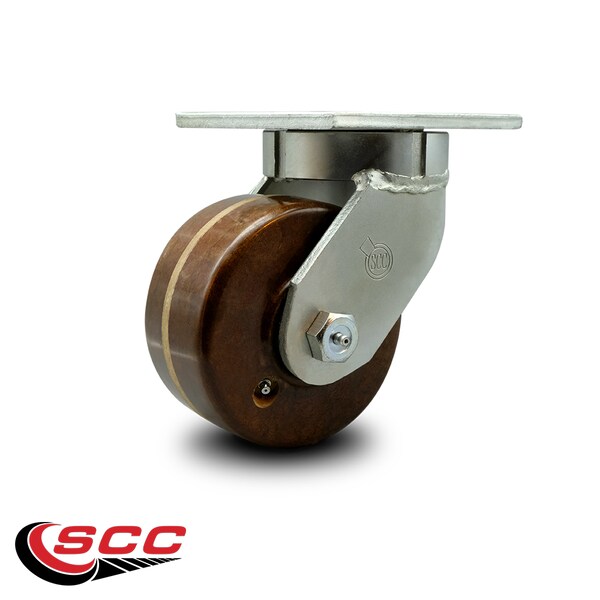 Service Caster 6 Inch Extra Heavy Duty High Temp Phenolic Wheel Swivel Top Plate Caster SCC SCC-KP92S630-PHRHT - main